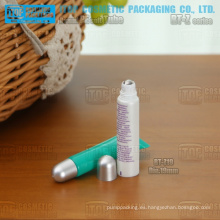 19mm de diámetro venta de hot-buena calidad por mayor de color personalizable roll-on redondo pe tubo cosmético vacío envase